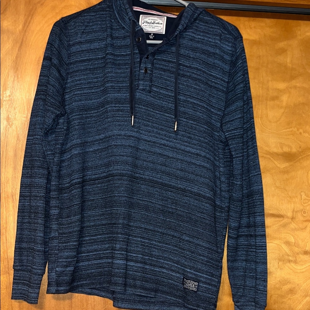 Flag & Anthem Navy Striped Long Sleeve Hoodie